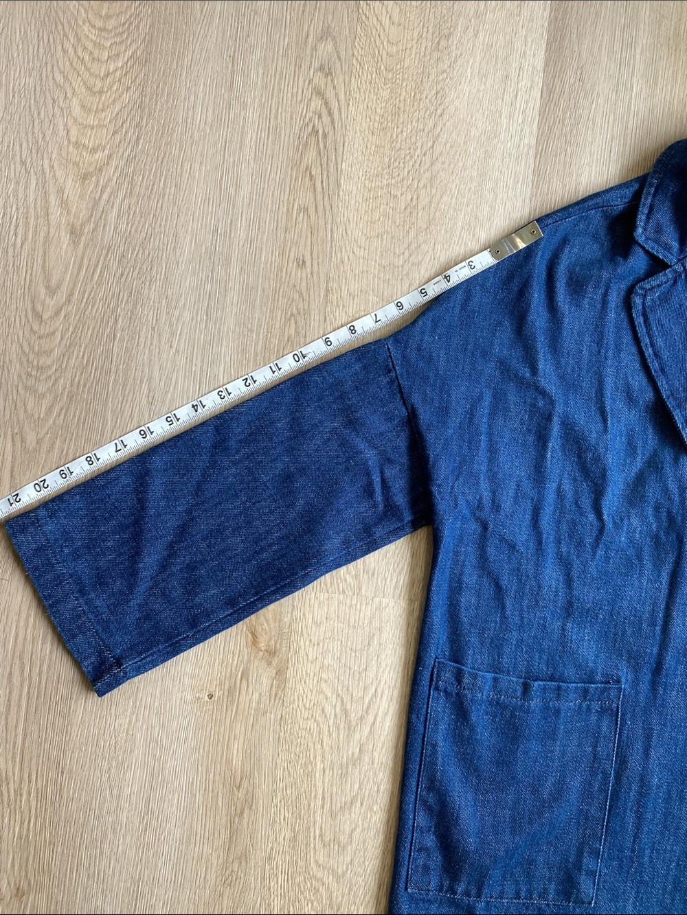 Vanessa Milano Italy Denim Oversized Blazer Jacket 100% Cotton S - Picture 13 of 13